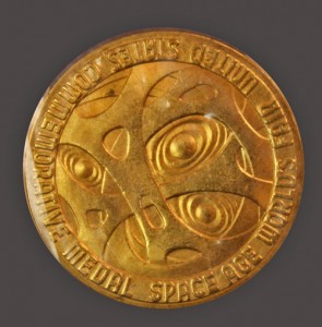 Century 21 Exposition Seattle World's Fair 1962 Space Age Medal reverse