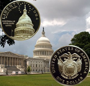 US Capitol Commemorative Silver Dollar Coin