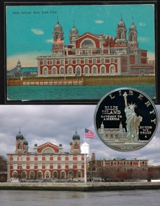 Statue of Liberty Dollar Coin Ellis Island