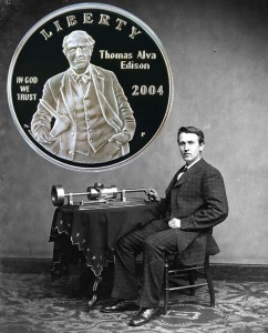 Thomas Alva Edison Commemorative Silver Dollar Coin