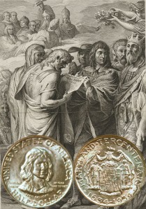 Maryland Tercentenary Commemorative Silver Half Dollar Coin