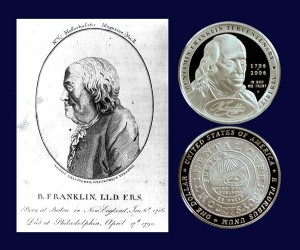 Benjamin Franklin Founding Father Commemorative Silver Dollar