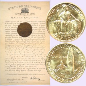 California Pacific Commemorative Silver Half Dollar Coin