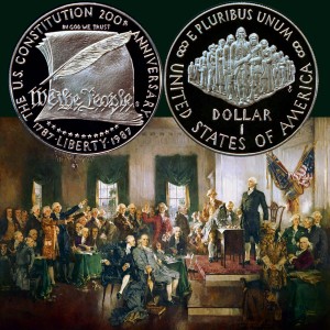 Constitution Commemorative Silver Dollar Coin