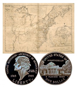 Thomas Jefferson Commemorative Silver Dollar Coin