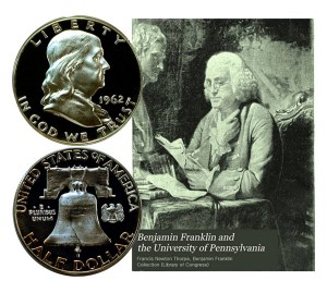 Benjamin Franklin Silver Half Dollar Coin