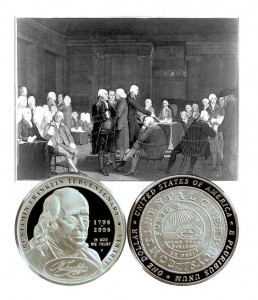 Benjamin Franklin Founding Father Commemorative Silver Dollar Coin