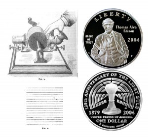 Thomas Edison Commemorative Silver Dollar Coin