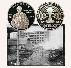 Thomas Edison Commemorative Silver Dollar Coin
