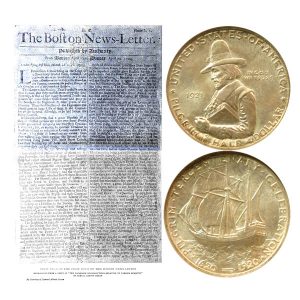 Pilgrim Tercentenary Commemorative Silver Half Dollar Coin