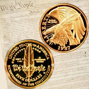 Constitution Commemorative Gold Five Dollar Coin