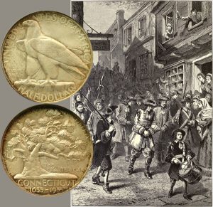 Connecticut Tercentenary Commemorative Silver Half Dollar Coin 
