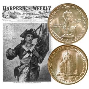 Lexington-Concord Commemorative Silver Half Dollar Coin