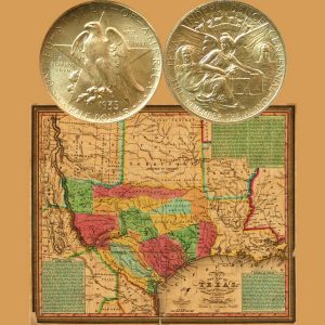 Texas Centennial Commemorative Silver Half Dollar Coin