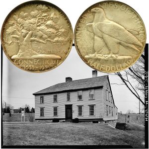 Connecticut Tercentenary Commemorative Silver Half Dollar Coin 