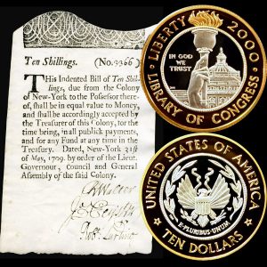 Library of Congress Commemorative Bi-Metallic Ten-Dollar Coin