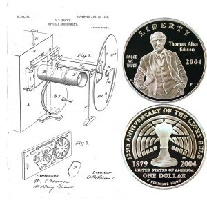 Edison Commemorative Silver Dollar Coin