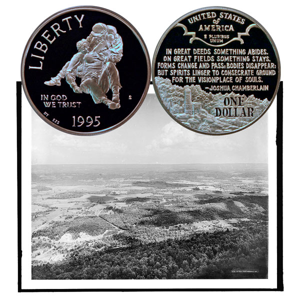Civil War Battlefield Commemorative Silver Dollar Coin