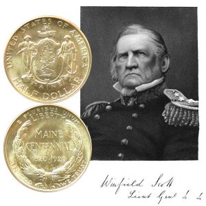 Maine Centennial Commemorative Silver Half Dollar Coin
