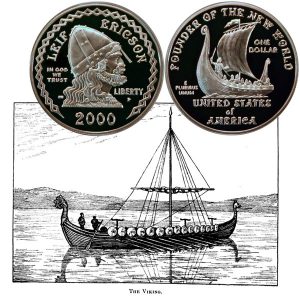 Leif Ericson Commemorative Silver Dollar Coin