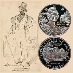 Dolly Madison Commemorative Silver Dollar Coin