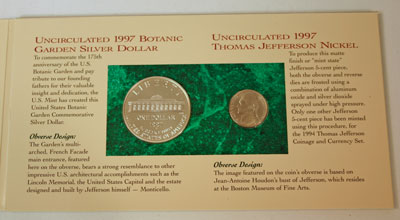Botanic Garden Coin and Currency Set coins obverse
