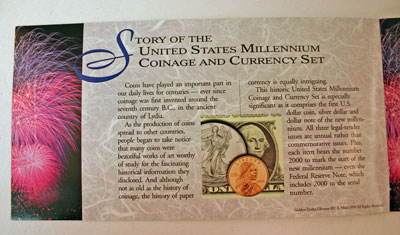 Millennium Coin and Currency Set Booklet page 1