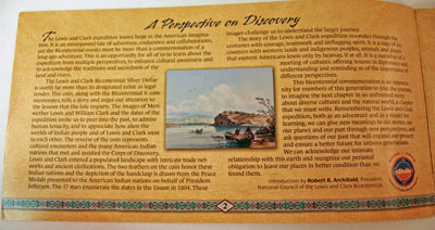 Lewis and Clark Coin and Currency Set Expedition Booklet page 2