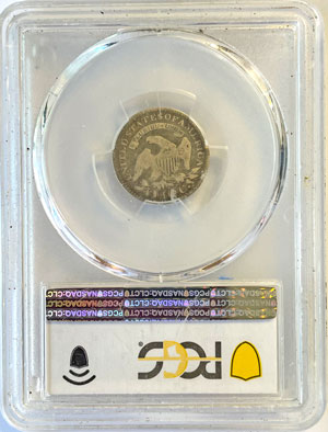 1820 Capped Bust Ten Cent Coin Small 0 PCGS VG08 reverse