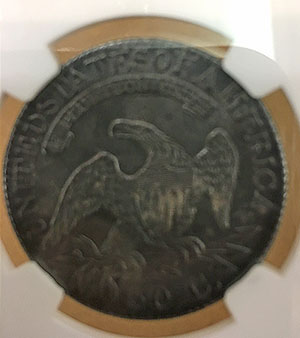 1825 Capped Bust Silver Half Dollar Coin NGC MS63 reverse