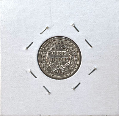 1851-O Ten Cent Coin reverse