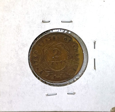 1867 two cent coin reverse