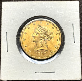 1907 Liberty Head Gold Eagle Coin obverse