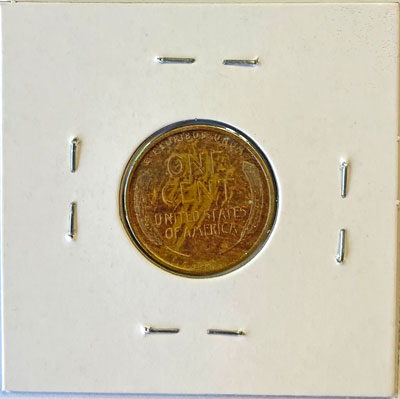 1909 Lincoln One Cent Coin S-VDB reverse