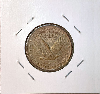 1919 Standing Liberty quarter dollar coin reverse