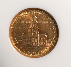 1926 Sesquicentennial Commemorative Gold Quarter Eagle Coin NGC MS-61 reverse