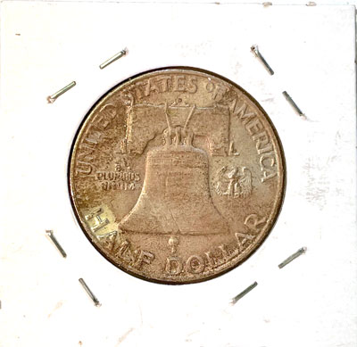 1950 Franklin Half Dollar Coin reverse