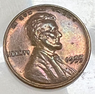 1955 Doubled Die Obverse Lincoln One Cent Coin