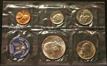 KM-MS18 1965 Official Israel 6 coin Uncirculated Souvenir Mint Set 