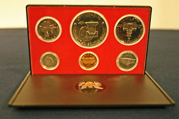 1976 Proof Set stand from the back