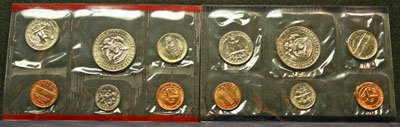 1987 Mint Set reverse coin images