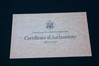 1987 Prestige Set certificate front