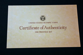 1988 Prestige Set certificate front