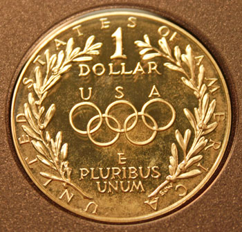 1988 Prestige Set commemorative silver dollar reverse