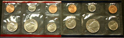 1990 Mint Set obverse images of coins