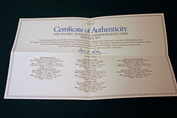1993 Prestige Set certificate