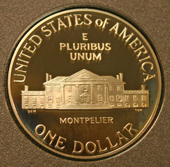 1993 Prestige Set commemorative silver dollar reverse