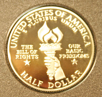 1993 Prestige Set commemorative silver half dollar reverse