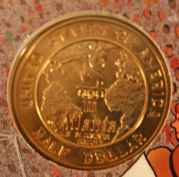 Young Collectors Edition Coin Sets 1996 Atlanta Olympics Basketball clad half dollar reverse