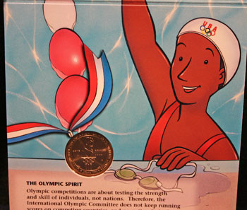 Young Collectors Edition Coin Sets 1996 Atlanta Olympics Swimming coin package contents 3